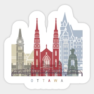 Ottawa skyline poster Sticker